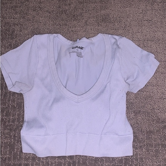 Garage light blue cropped tee - Picture 2 of 3